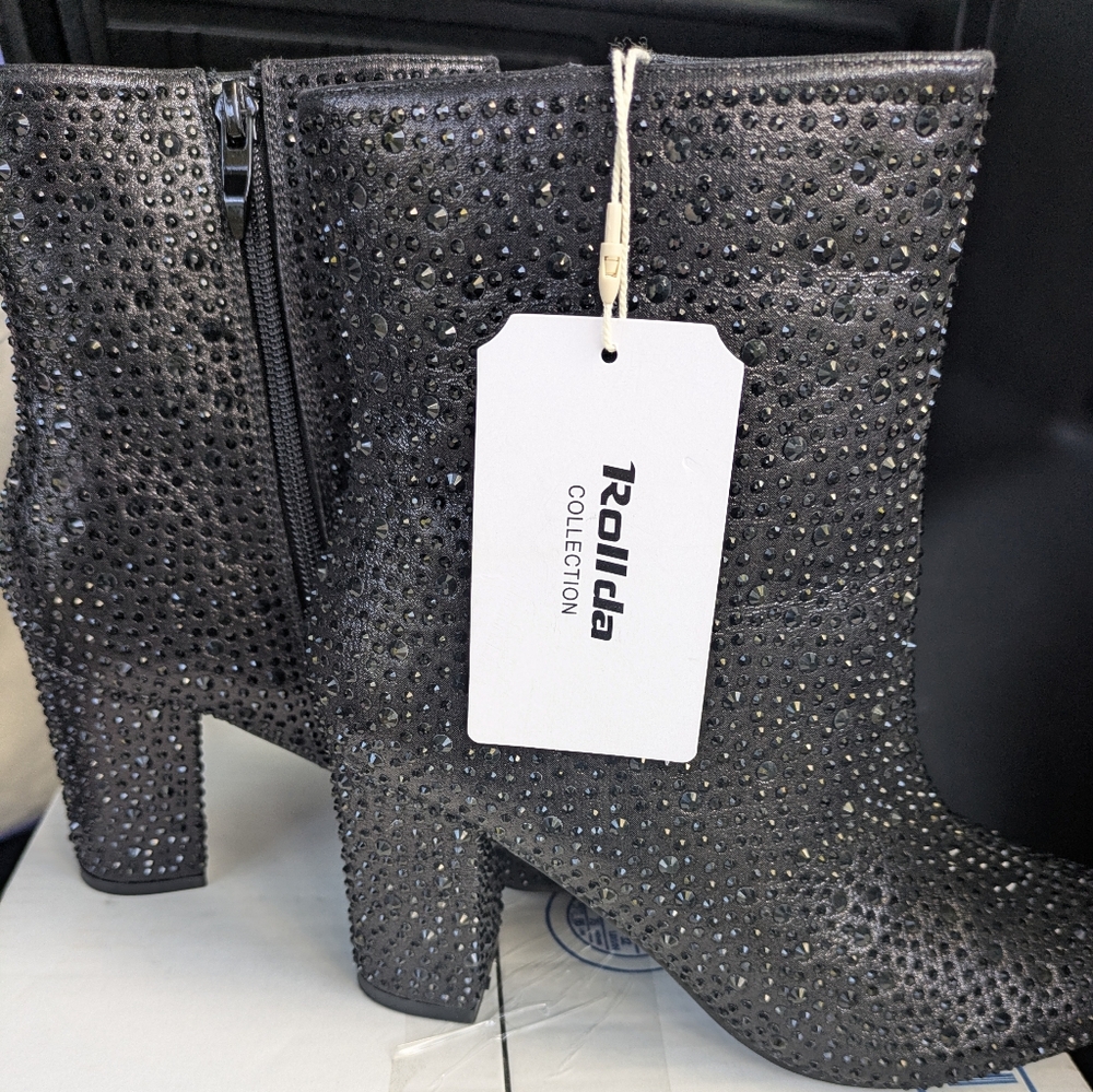 Women's Black Studded Boots